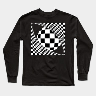 Abstract Chessboard Design 2 Long Sleeve T-Shirt